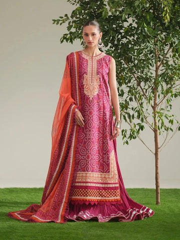 87A 3 PC Lawn | Original Designer Unstitched | Suit Jojo Summer '26